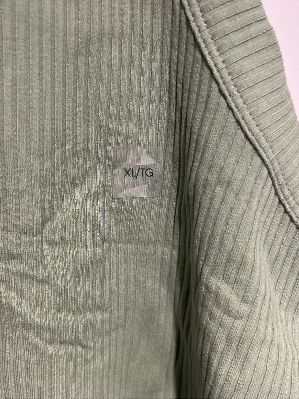 Calvin Klein Light Sage Ribbed Tank Top - Picture 3 of 5